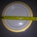Fitz and Floyd Porcelain Plate and Mug Set Oak Park White Gold Trimmed Lot of 12