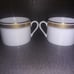 Fitz and Floyd Porcelain Plate and Mug Set Oak Park White Gold Trimmed Lot of 12
