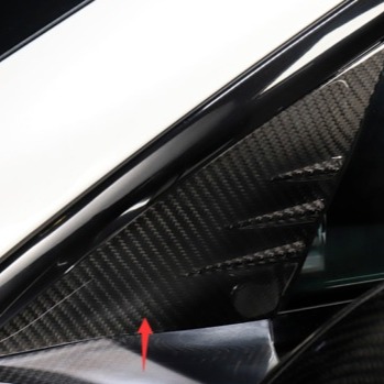 NEW 2020-2023 TESLA MODEL Y / MODEL 3 A PILLAR ACCENT REAL CARBON FIBER MIRROR