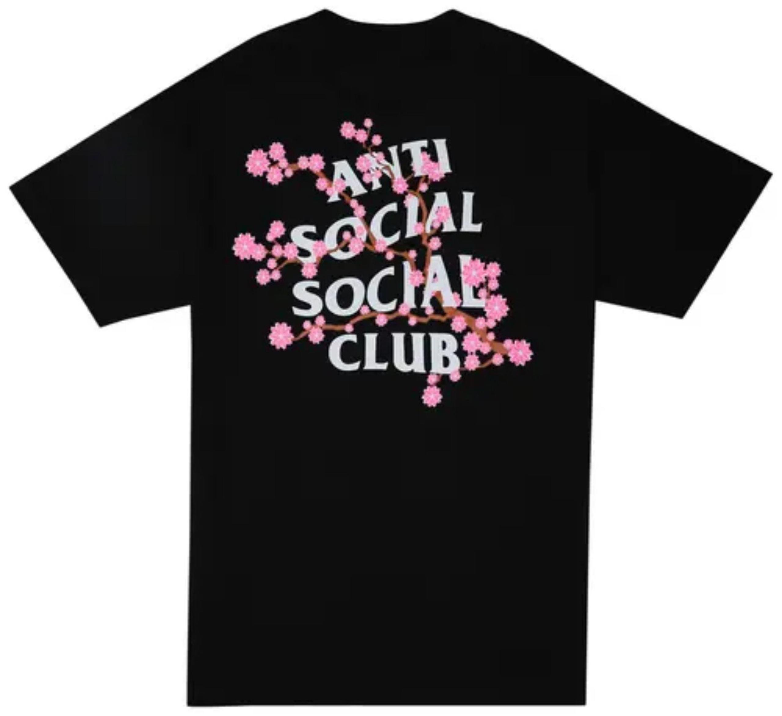 Anti social social club cherry blossom black tshirt size xxl