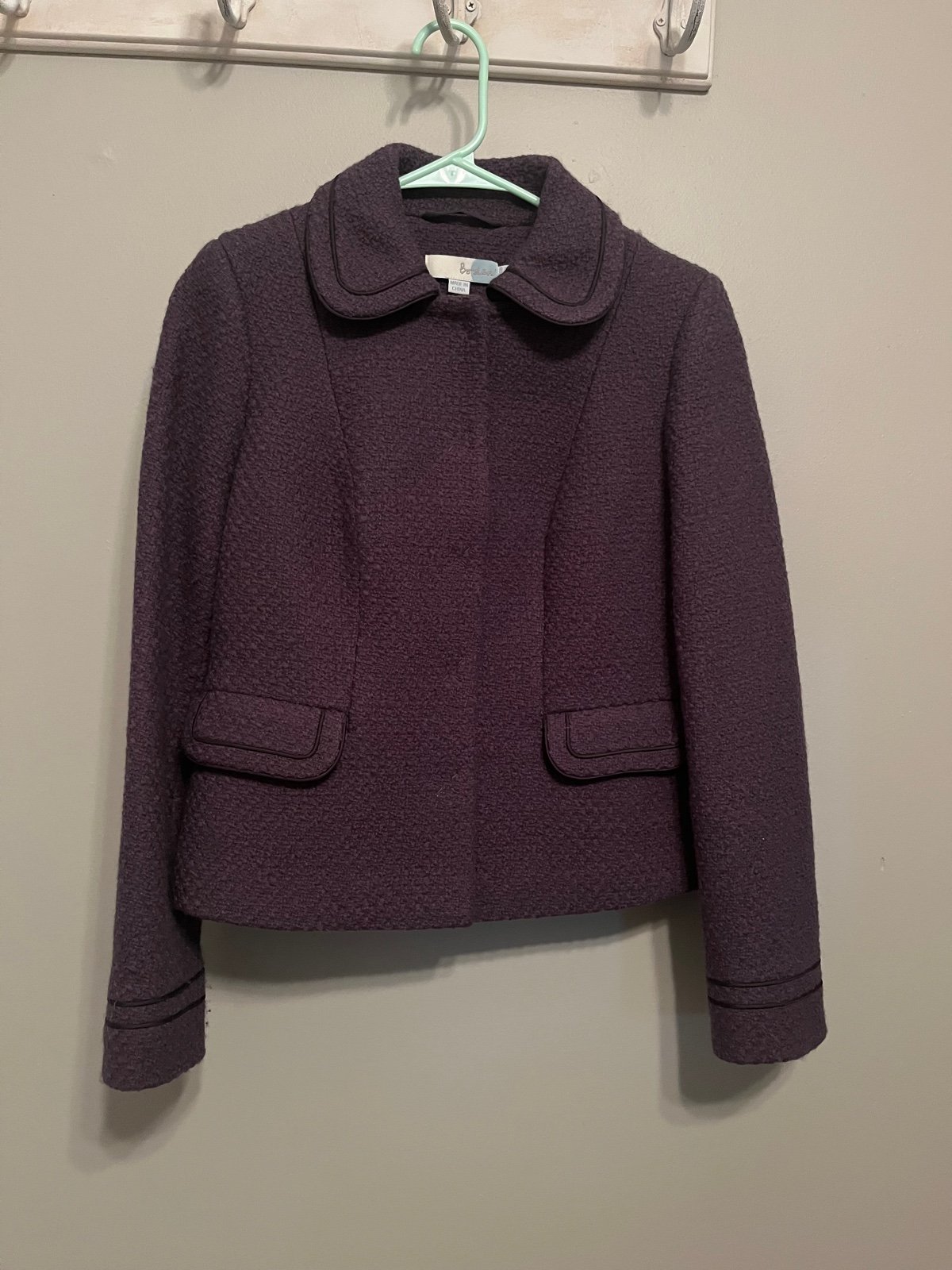 Boden Grey Wool Blend Jacket. Women’s size 6