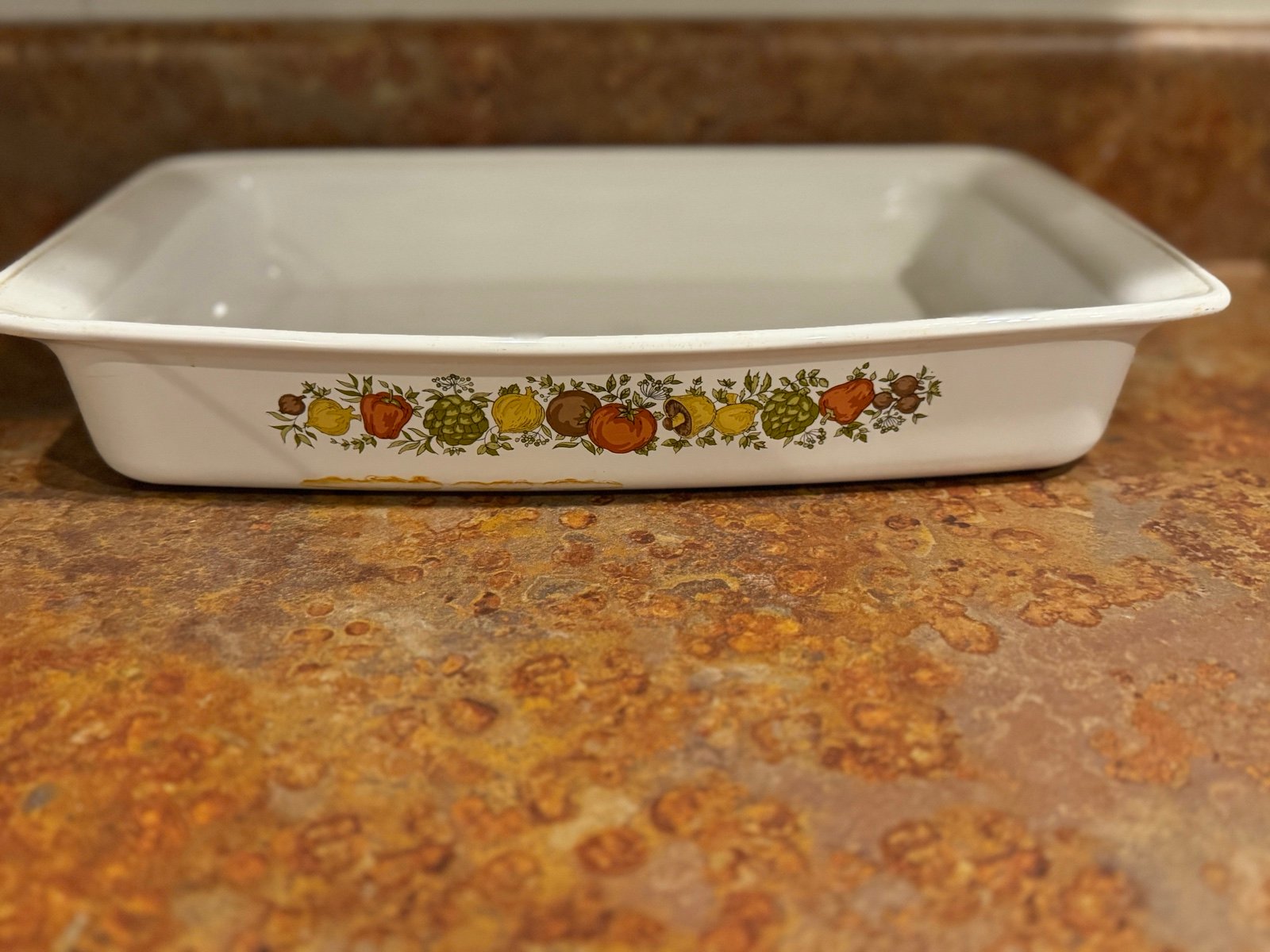 SUPER CLEAN! VINTAGE CORNING WARE CORNINGWARE OPEN ROASTER SPICE OF LIFE! R304