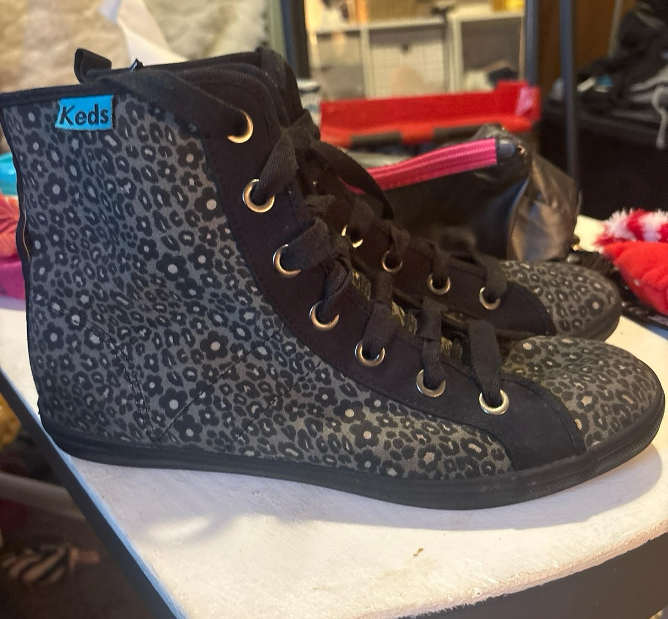 WOMENS KED’S HIGHTOPS WITH LEOPARD PRINT 8usa
