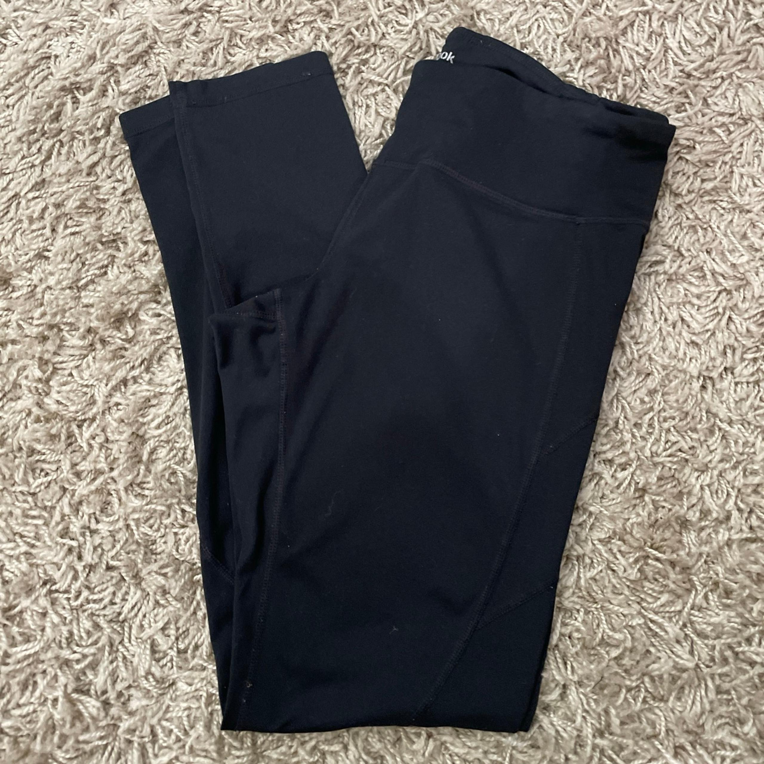 Reebok Athletic Activewear Leggings Women’s Sz. M Black Stretch (E) See All Pics
