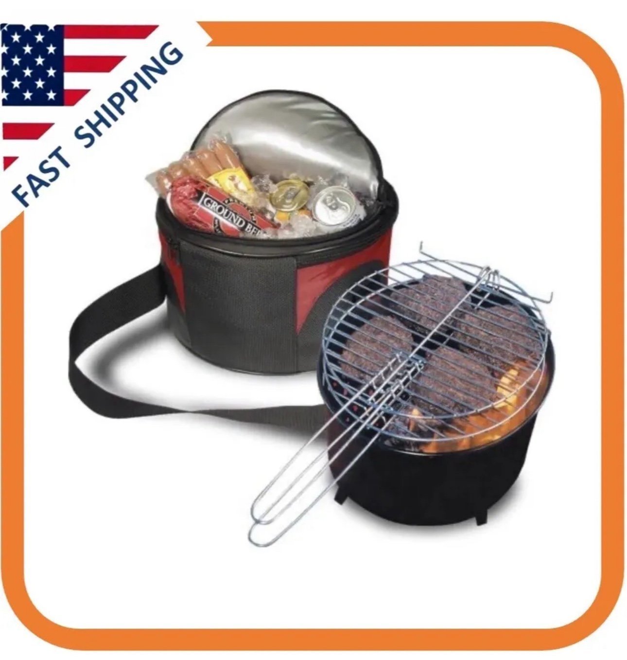 The Fridge Tailgate Grill & Cooler Combination with Dual Chamber Technology