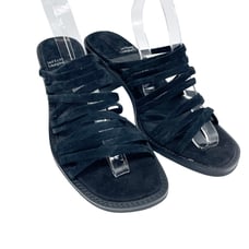 Jeffrey Campbell Women's Intertwine Slide Sandal Black Suede Size 9
