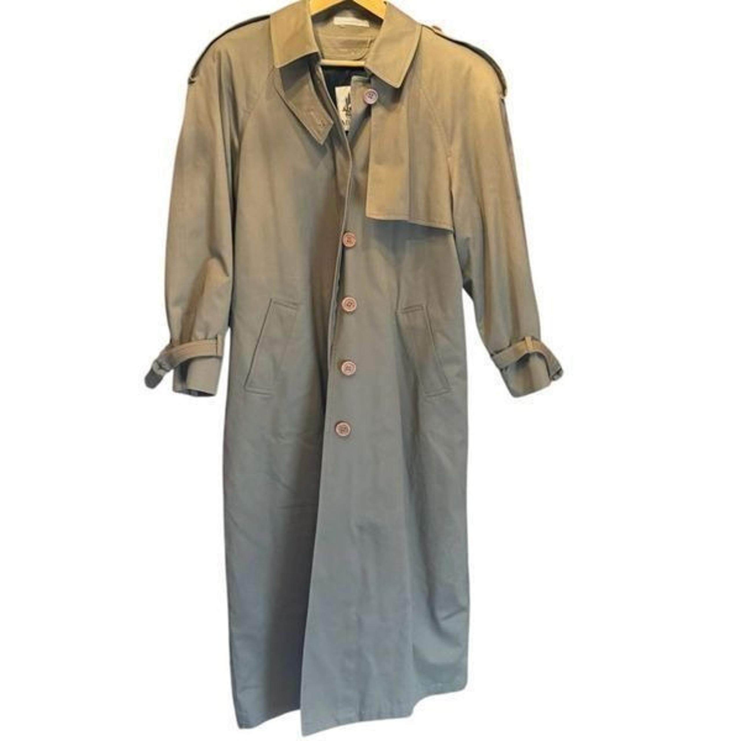 Vintage. Misty Harbor. Women's Long Khaki Trench Coat. Size 12.