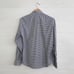 Visconti Black - Navy & white houndstooth woven dress shirt, M