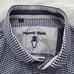 Visconti Black - Navy & white houndstooth woven dress shirt, M