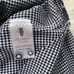 Visconti Black - Navy & white houndstooth woven dress shirt, M