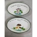 Mushroom Oval Wall Hang Plate Platter Italy Green Rim Fungi Fungus Mcm Kitchen