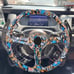 NEW JDM UNIVERSAL 350MM STICKERBOMB Acrylic Deep Dish 6 Holes Steering Wheel
