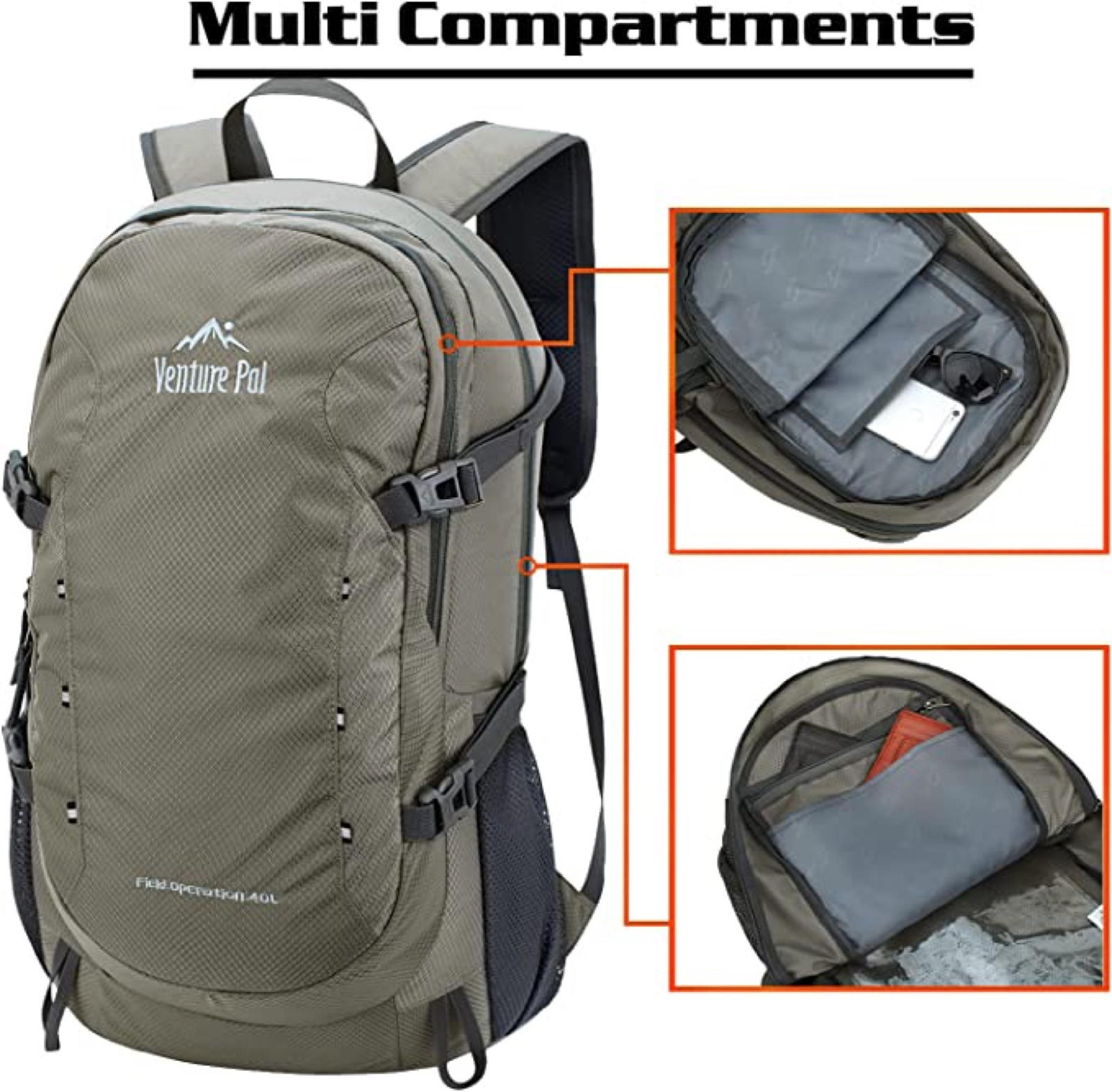 Venture Pal 40L Lightweight Packable Travel Hiking Backpack Daypack