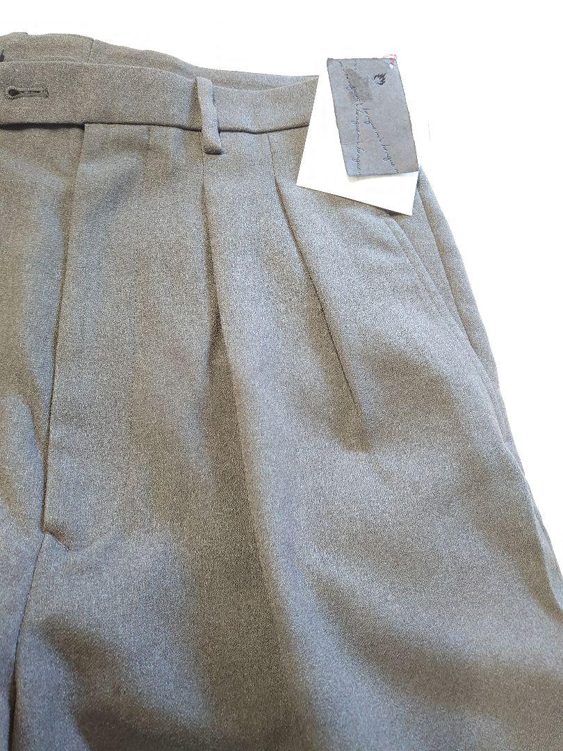 25ss m's blaque TUCKED BAGGY PANTS size 38 Dress - flat front