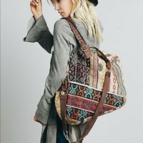 Free People India Rose Beaded Tote