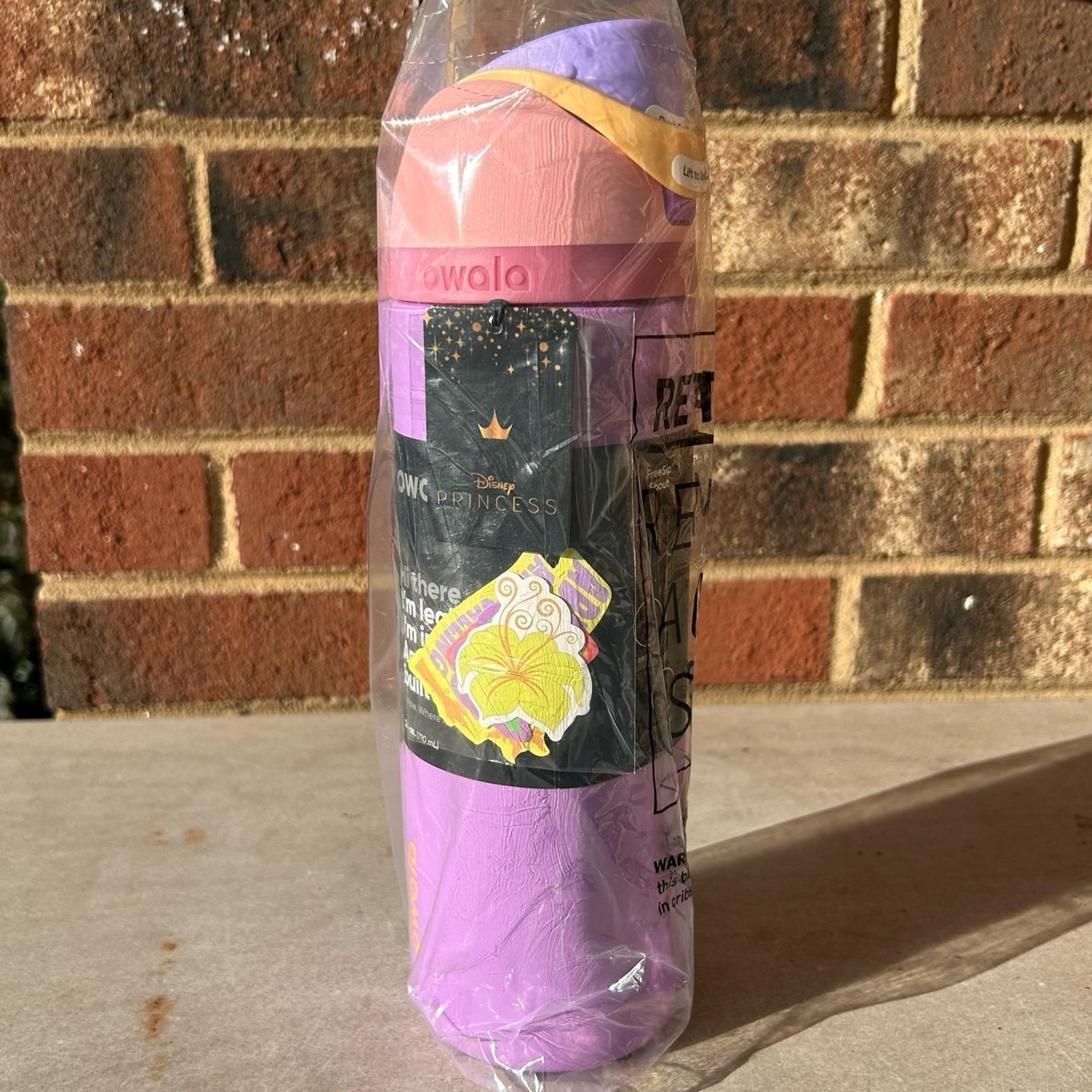 NEW, SEALED Owala x Disney "Rapunzel" FreeSip 24 oz Pink, Purple Water Bottle!