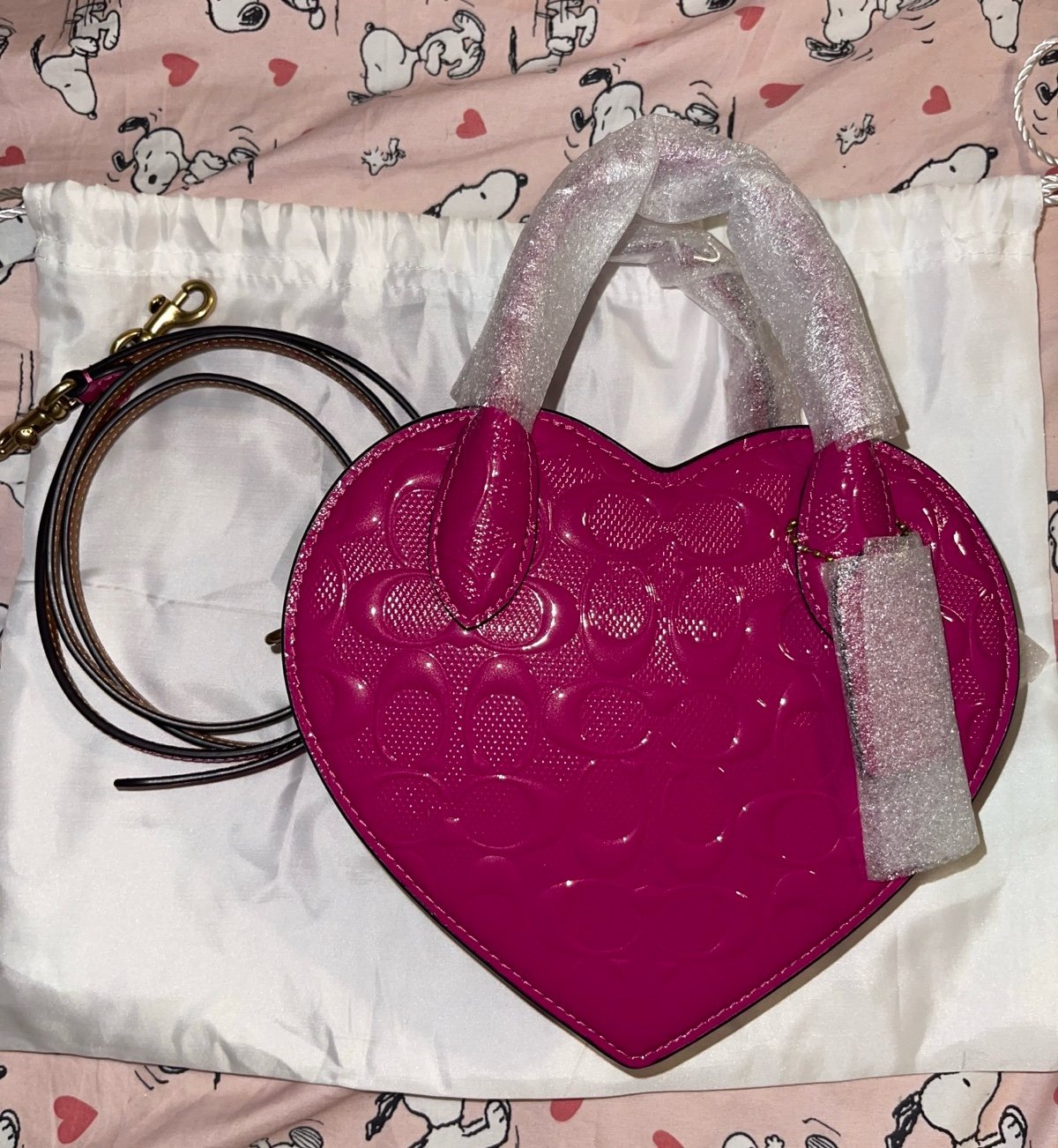 Coach Patent Leather Heart Bag
