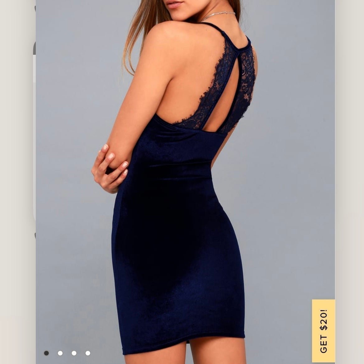 Lulus Sultry Summoning Navy Blue Velvet Lace Bodycon Mini Dress SMALL