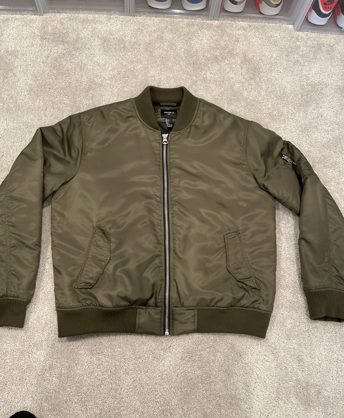 Forever 21 Mens Bomber Jacket Size Large