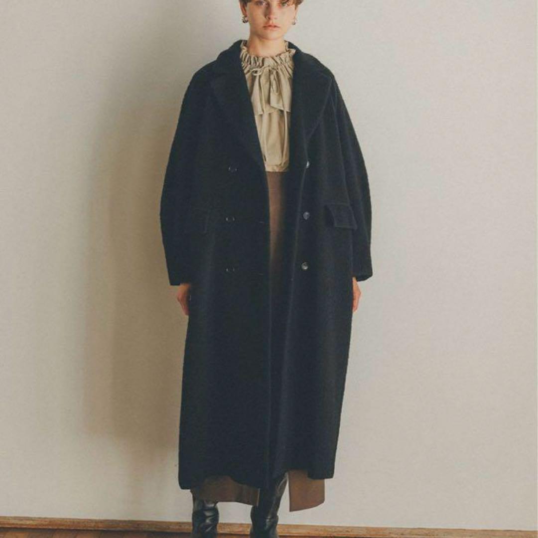 CLANE Double Wool Long Coat Poncho