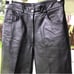 SANZZINI Vintage Black Real Leather Pants 6