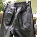 SANZZINI Vintage Black Real Leather Pants 6