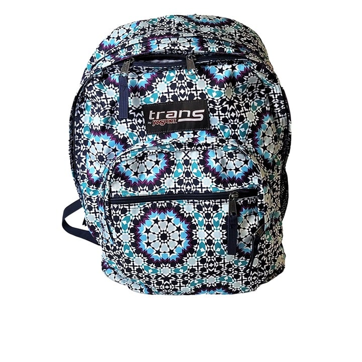 Trans By JanSport Backpack With Geometric Pattern & Multiple Compartments
