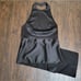 Zara Black Asymmetrical Satin Effect Halter Top Small
