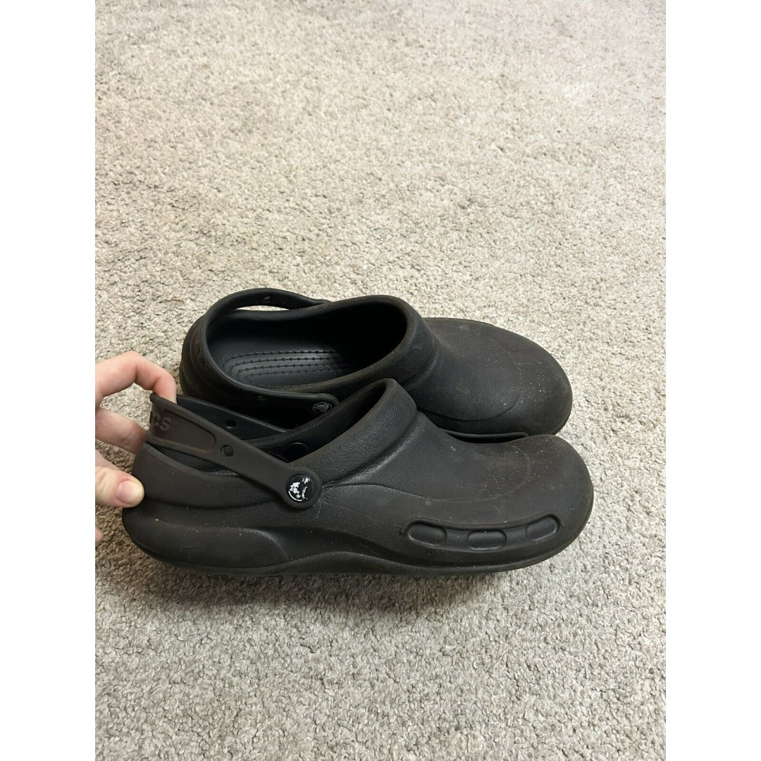 Crocs Bistro Clog Slip Resistant Work Black Shoes Mens Sz 12 Womens Sz 14