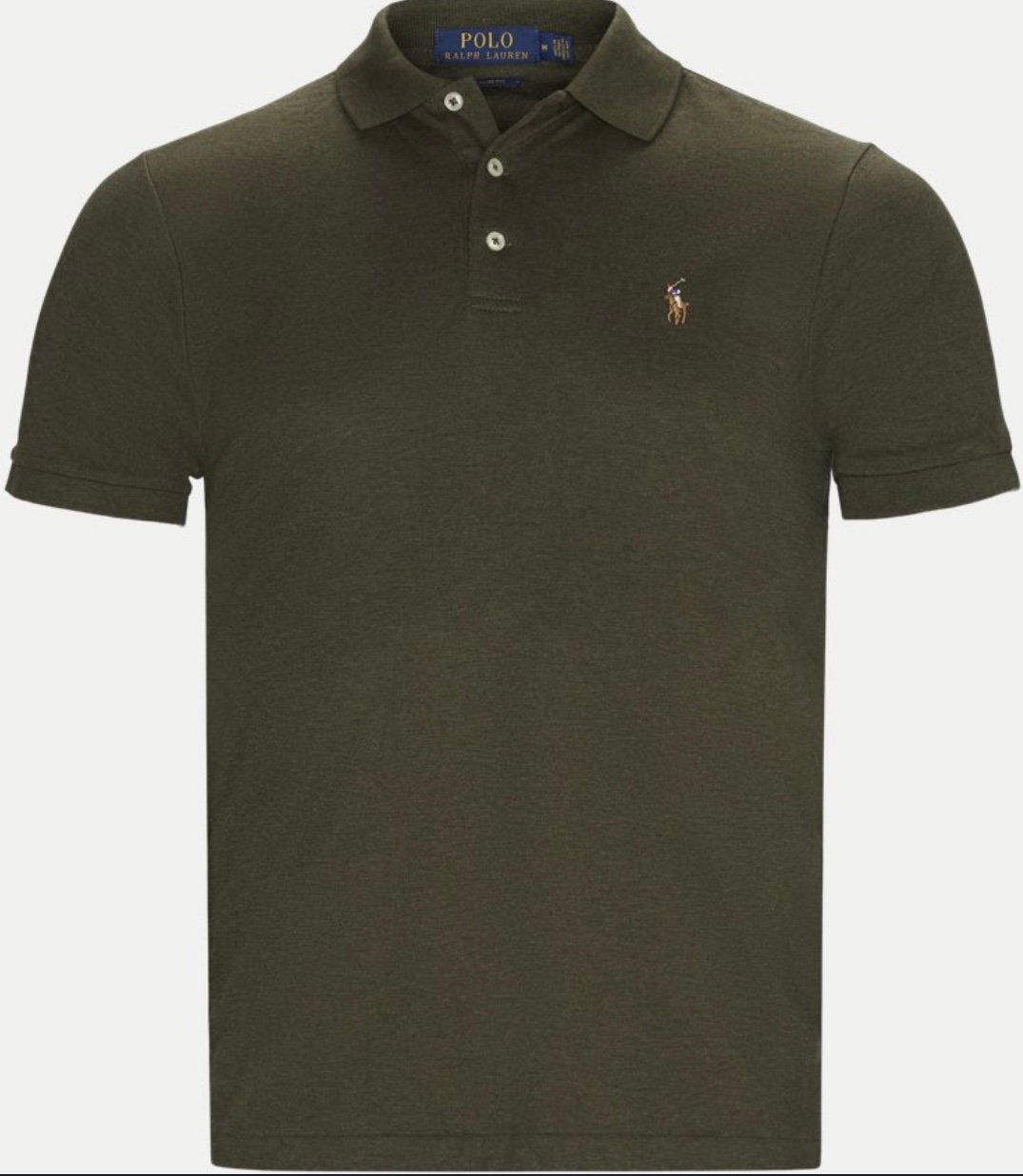 POLO® by Ralph Lauren™ Soft Single Stitch Interlock in Granite Heather/Multi - Ⓛ