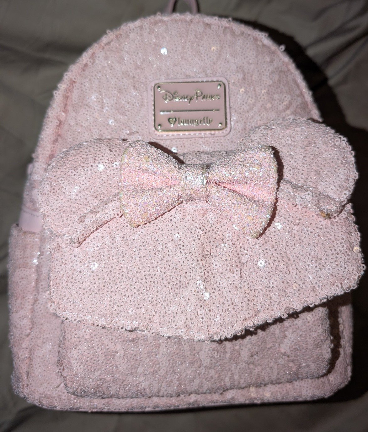 Loungefly pink sequin mini backpack