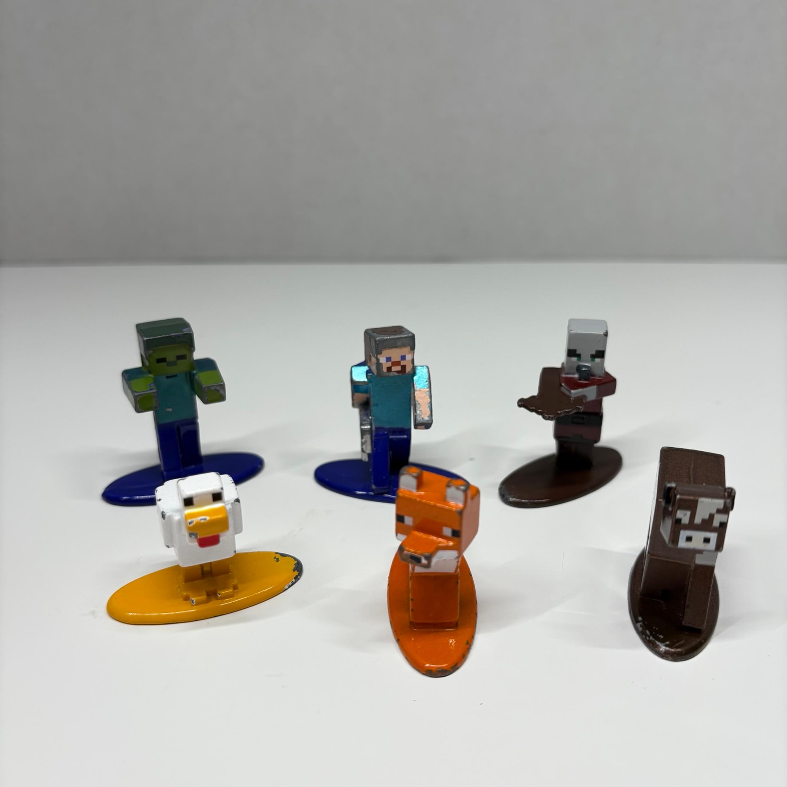 Jada Toys Minecraft  Mojang Nano Metalfigs Figures 6 MINI FIGURES METAL LOT