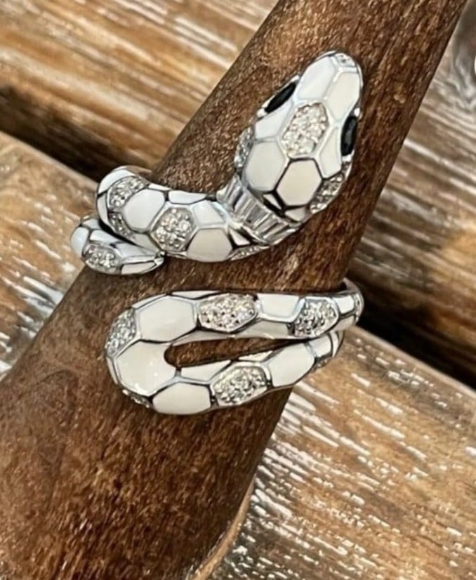 Snake Sterling Silver Ring (Size 8) Sterling Silver Size 9
