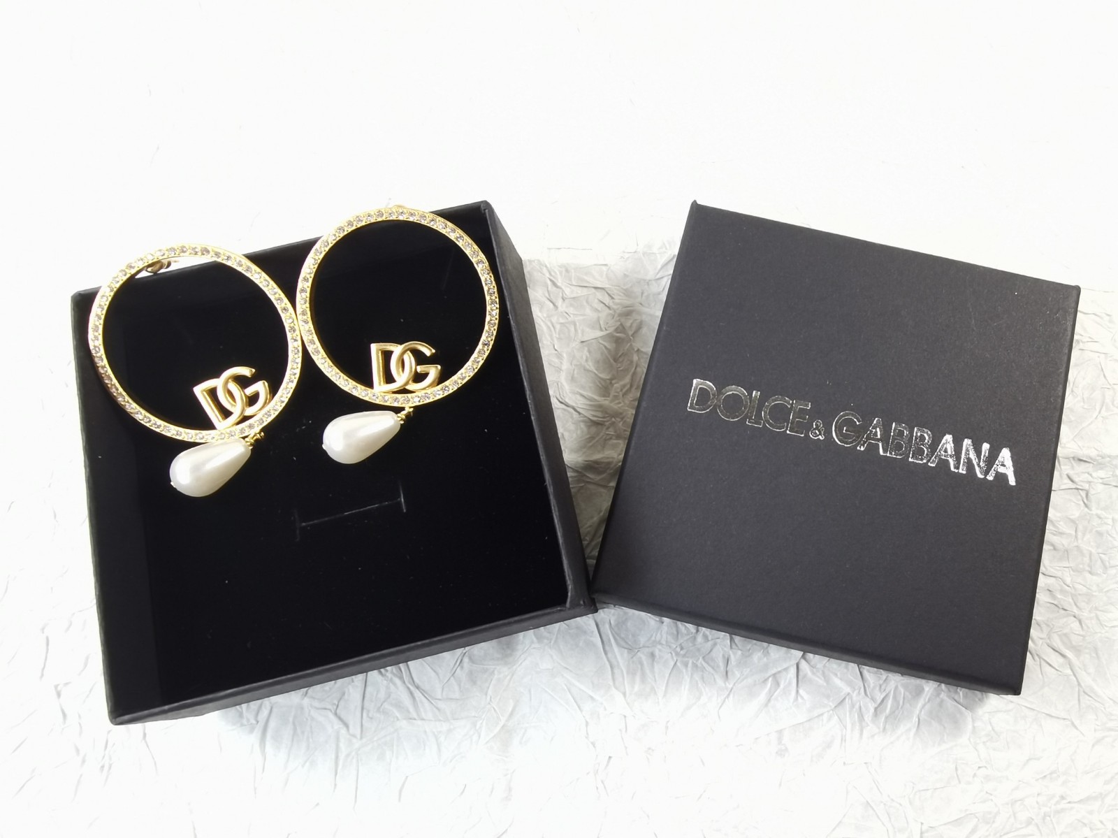 Gold letter earrings