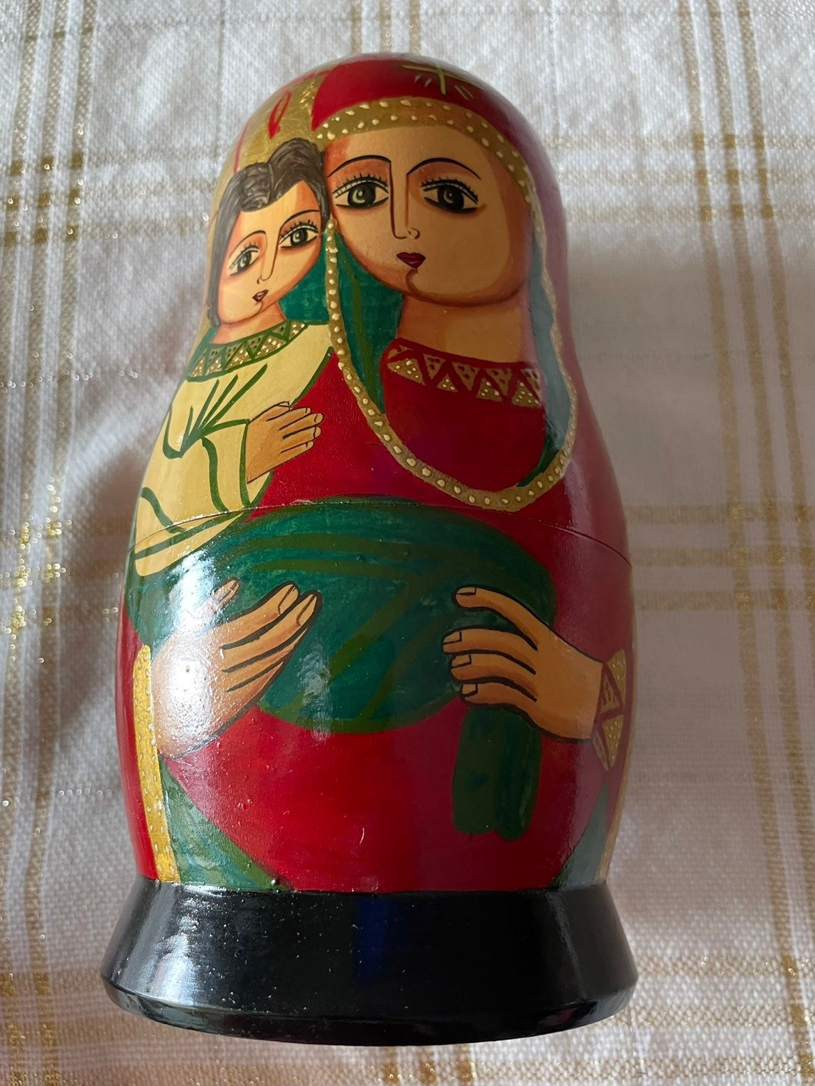 Russian Wooden Matryoshka 9 Nesting Icon Dolls