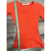 NWOT Talia Byre Rib Asymmetrical Sleeves Organic Cotton Top Burnt Orange S 383