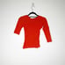 NWOT Talia Byre Rib Asymmetrical Sleeves Organic Cotton Top Burnt Orange S 383