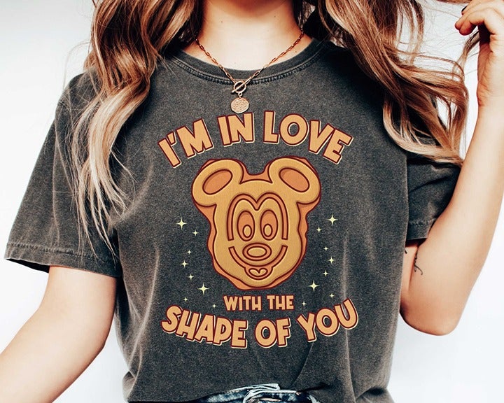 Disney Inspired Mickey Waffle Tee Fall in Love with the Shape of You Disneyland