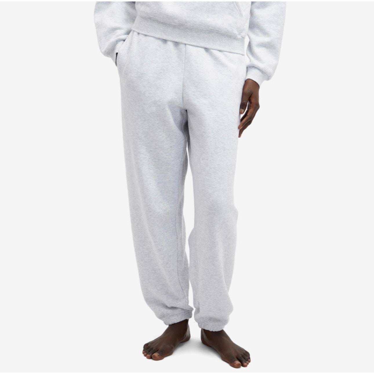 SKIMS Women's Cotton Fleece Classic Sweatpants in Light Heather Grey (New)