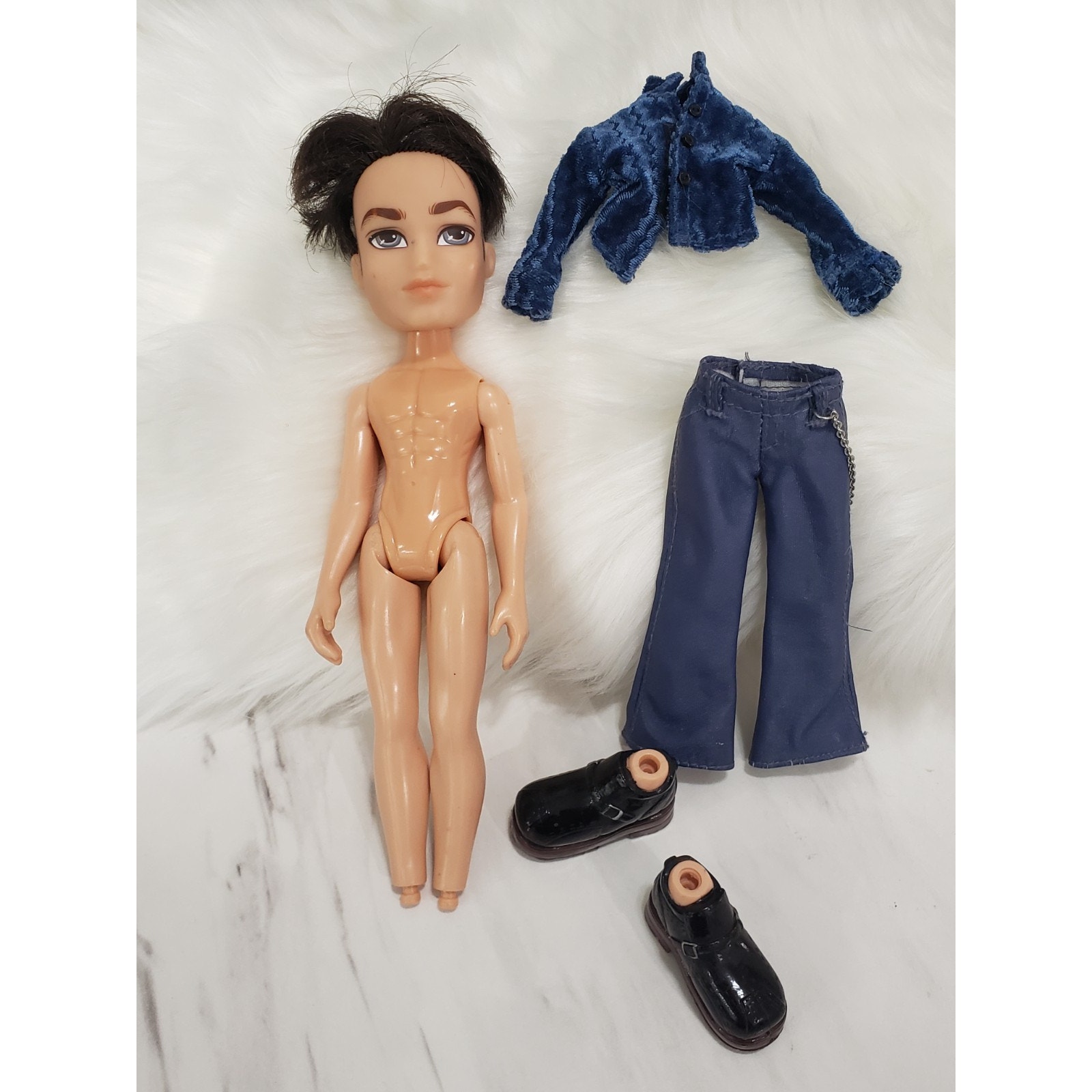 Vintage Bratz Boyz 2004 Secret Blind Date Koby Doll blue coat shoes pants