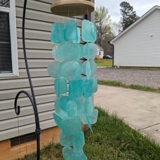 Wind Chimes for Outside – Turquoise Capiz Shells Wind Chime Garden Decor