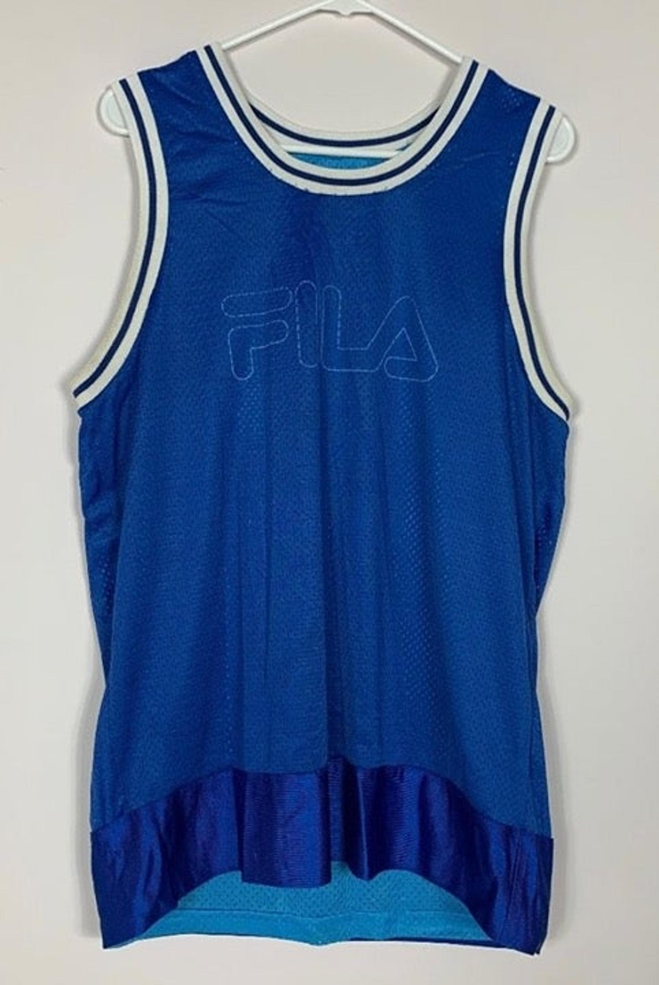 FILA Jersey Blue Navy Mesh Tank Top