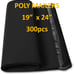 300pcs 19 x 24 Black Poly Mailers Packaging Shipping Bag Mailing Envelopes