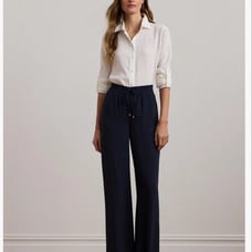 Lauren Ralph Lauren Womens Linen Shirt size Medium White Blouse