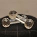 Set of 2 Vintage Faceted Clear Crystal Knife Rest 5”