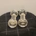 Set of 2 Vintage Faceted Clear Crystal Knife Rest 5”