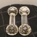 Set of 2 Vintage Faceted Clear Crystal Knife Rest 5”