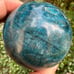 63mm Blue Apatite Sphere Crystal Orb Third Eye Throat Chakra Reiki Meditation