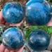 63mm Blue Apatite Sphere Crystal Orb Third Eye Throat Chakra Reiki Meditation
