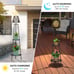 Outdoor Plant Stand with solar lights